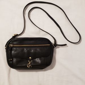 Black leather crossbody